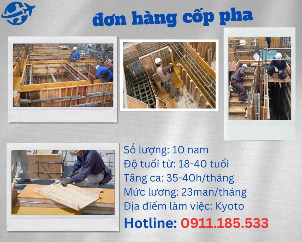 Đơn hàng Ngành xây dựng đơn hàng cốp pha