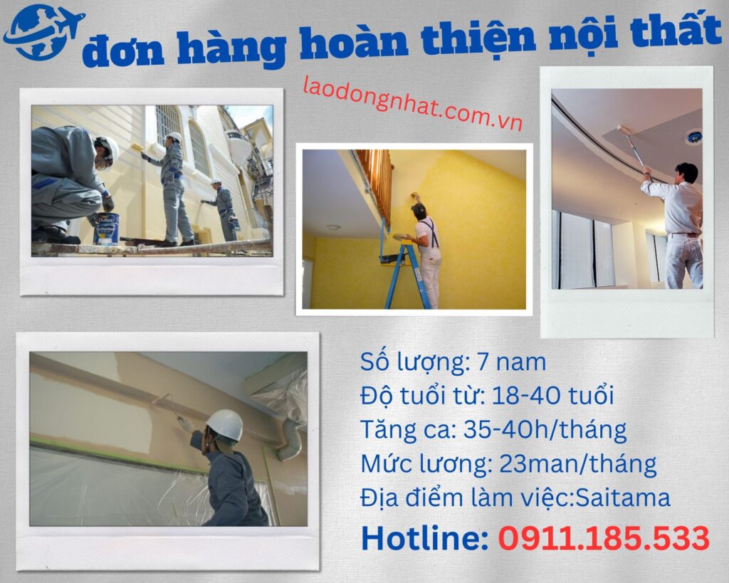 Đơn hàng Ngành xây dựng đơn hànghoàn thiện nội thất